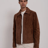 Bomberjacke aus Veloursleder