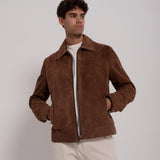 Bomberjacke aus Veloursleder