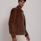 Bomberjacke aus Veloursleder