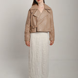 Chaqueta de cuero corta