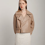 Chaqueta de cuero corta