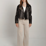 Veste courte en cuir