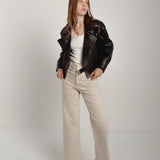 Veste courte en cuir
