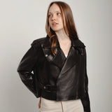 Veste courte en cuir