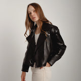 Veste courte en cuir