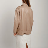 Blouson en cuir aviateur