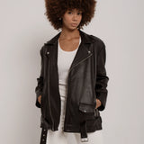 Blouson en cuir aviateur