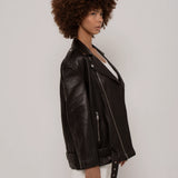 Blouson en cuir aviateur
